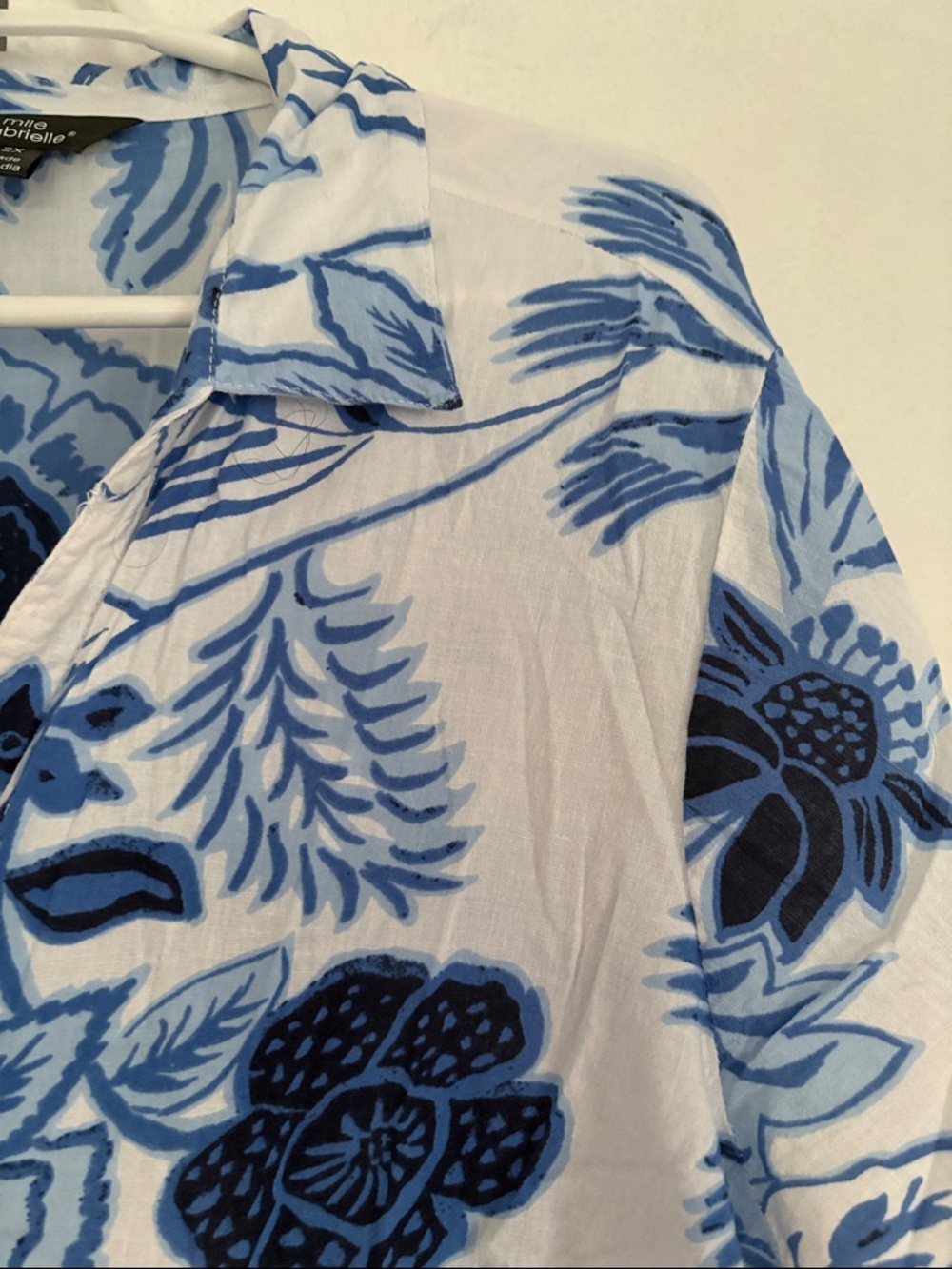 Mlle Gabrielle Blue & White Floral Tiered Midi Dress - Picture 9 of 14